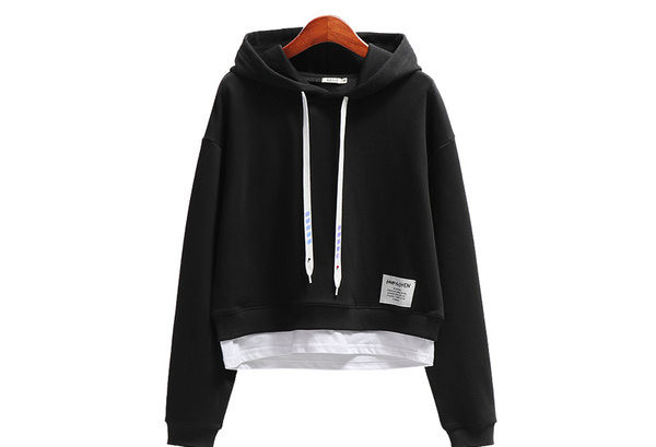 Női tavaszi kapucnis pulóver logóval