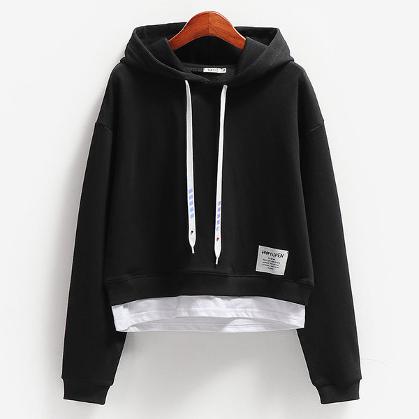 Női tavaszi kapucnis pulóver logóval