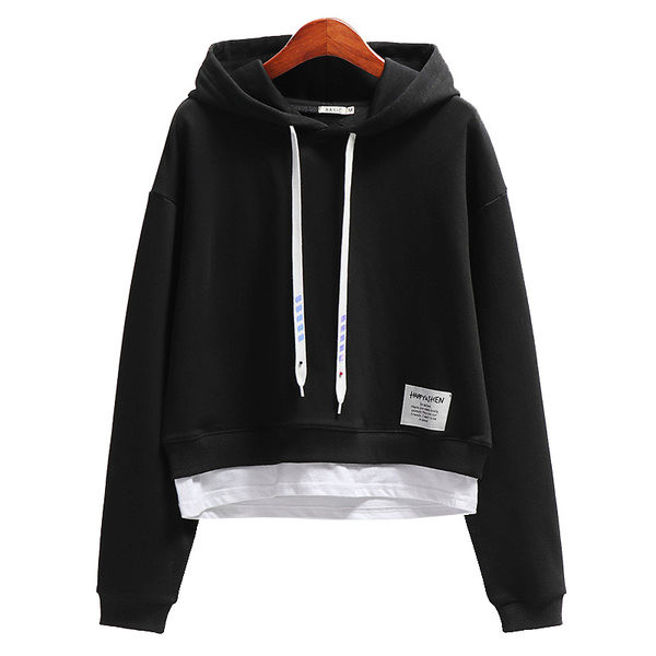 Női tavaszi kapucnis pulóver logóval