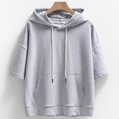 Γυναικείο φούτερ σε διάφορα χρώματα με κοντό μανίκι