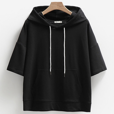 Γυναικείο φούτερ σε διάφορα χρώματα με κοντό μανίκι