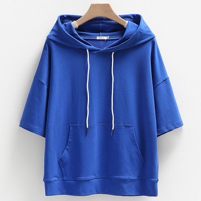 Γυναικείο φούτερ σε διάφορα χρώματα με κοντό μανίκι