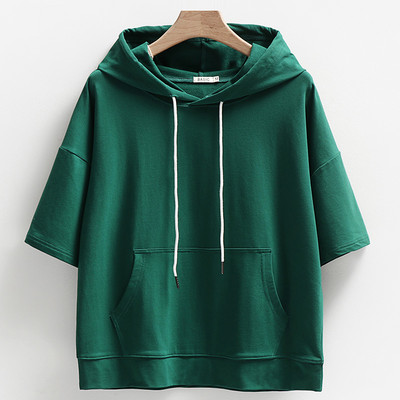 Γυναικείο φούτερ σε διάφορα χρώματα με κοντό μανίκι