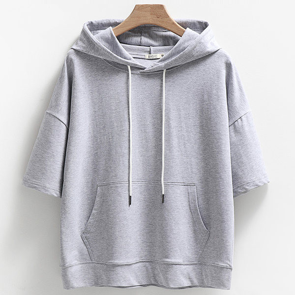 Γυναικείο φούτερ σε διάφορα χρώματα με κοντό μανίκι