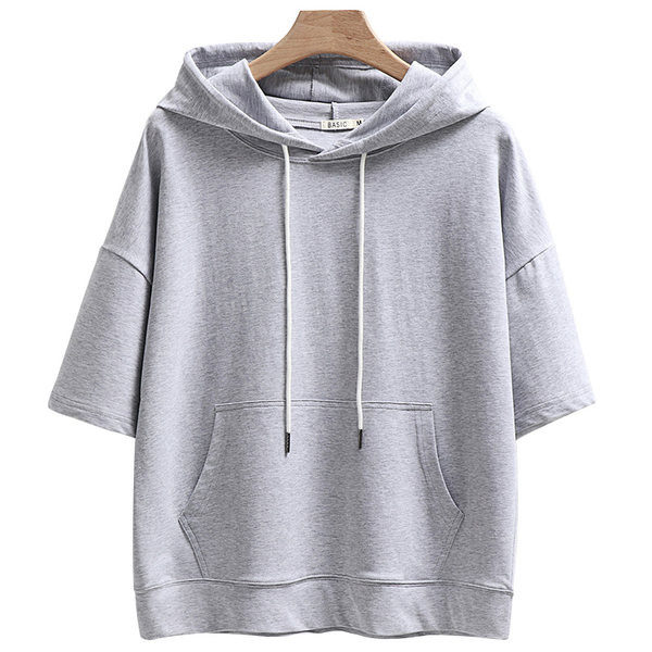 Γυναικείο φούτερ σε διάφορα χρώματα με κοντό μανίκι