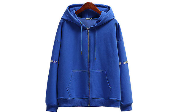 Női pulóver széles modell felirattal és zsebbel