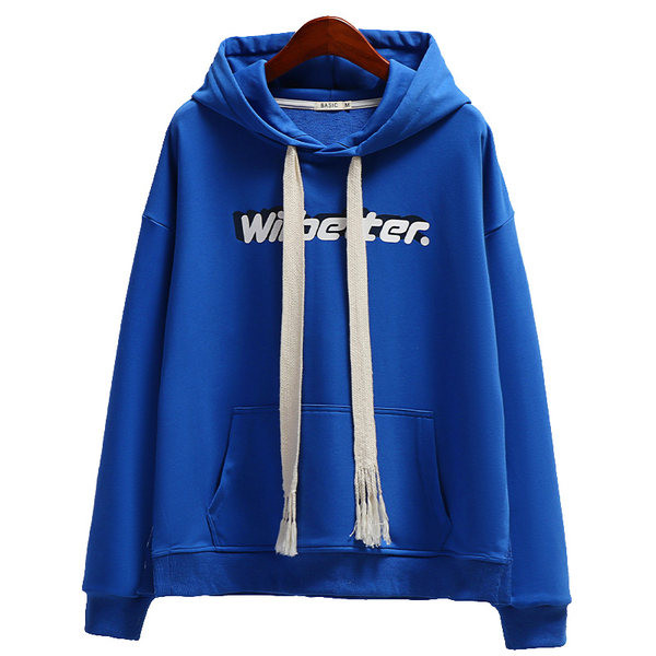 Női pulóver zsebbel és kapucnival, három színben