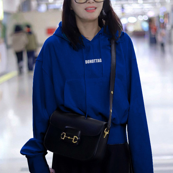 Kevad-sügis naiste dekoratiivtrükiga sviiter kapuutsiga