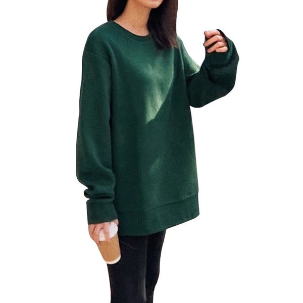 Нов модел дамски суичър с овално деколте подходящ за ежедневието