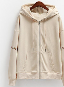 Női pulóverek - kapucnival és cipzárral