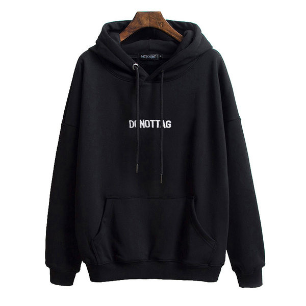 Γυναικείο casual φούτερ με χοντρή βελούδινη φόδρα και κεντητά γράμματα