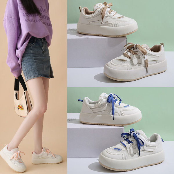 Fehér fűzős női tornacipő