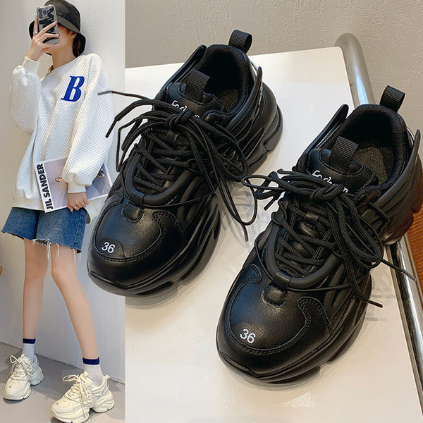 Női tornacipő fűzős és emelvényes