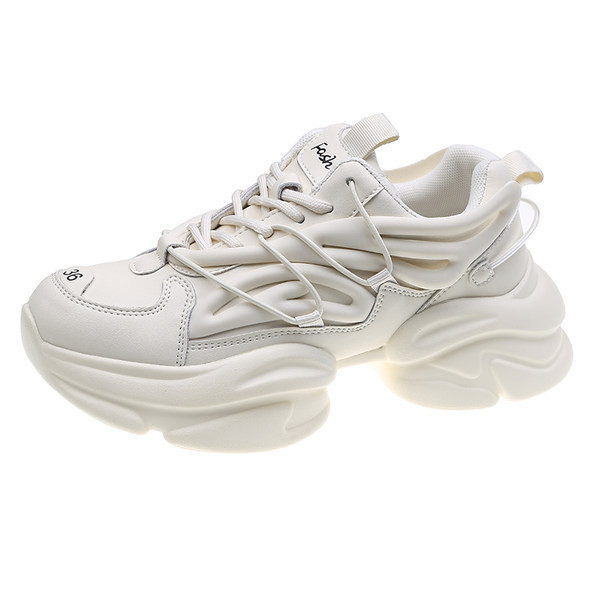 Női tornacipő fűzős és emelvényes