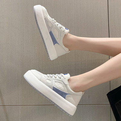 Γυναικεία sneakers από οικολογικό δέρμα με κορδόνια νέο μοντέλο