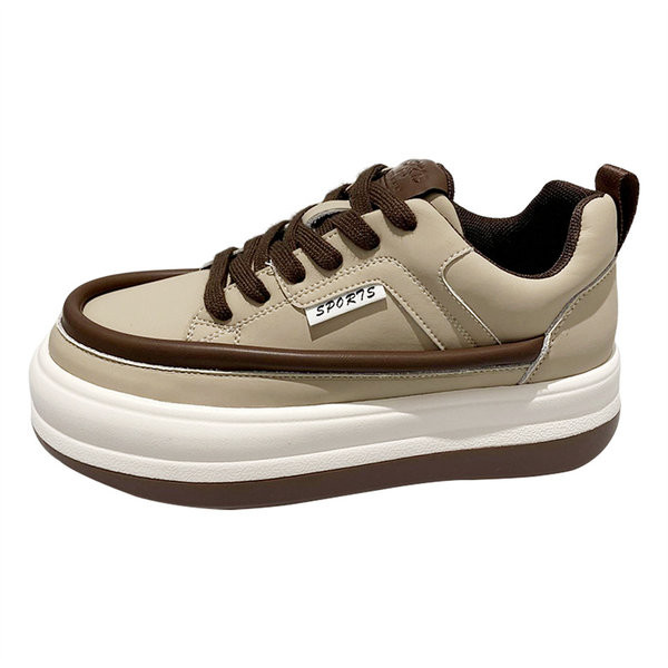 Ženske ležerne tenisice s okruglim prstima na vezanje