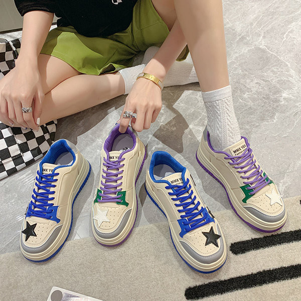 Ženske casual tenisice sa šarenim vezicama