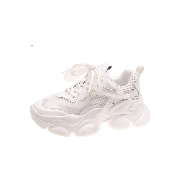 Női tornacipő platformmal és hálóval