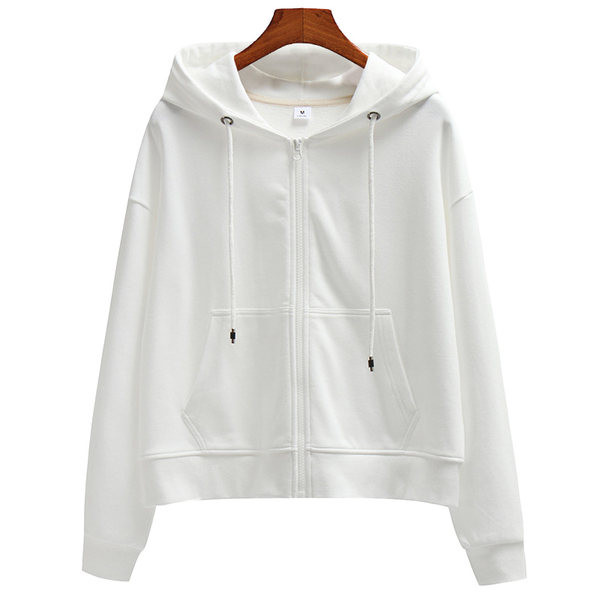 Női pulóver cipzárral és kapucnival, különböző színekben