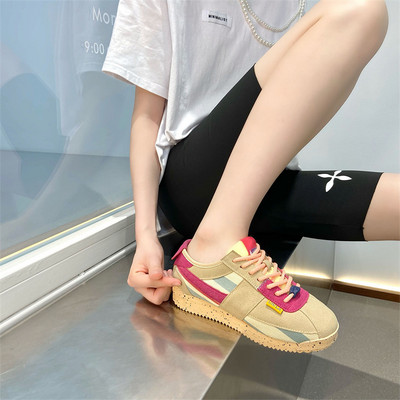 Γυναικεία πολύχρωμα sneakers με επίπεδη σόλα