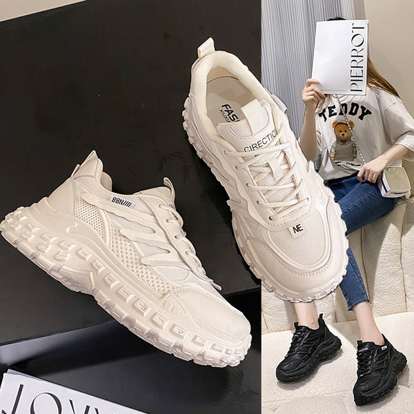 Nauji moteriški sportbačiai - dviejų spalvų su tinkleliu