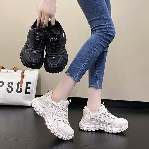 Nauji moteriški sportbačiai - dviejų spalvų su tinkleliu