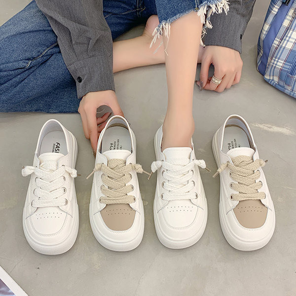 Alkalmi bőr fűzős tornacipő nőknek