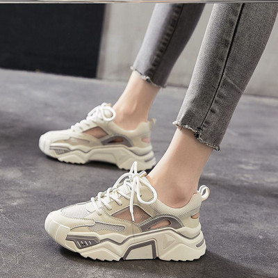 Γυναικεία αθλητικά δίχτυα αθλητικά παπούτσια με κορδόνια