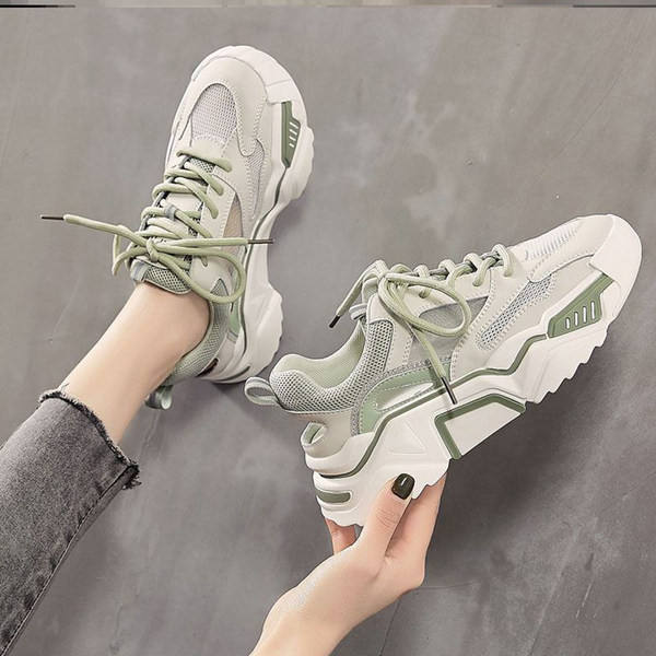 Γυναικεία αθλητικά δίχτυα αθλητικά παπούτσια με κορδόνια