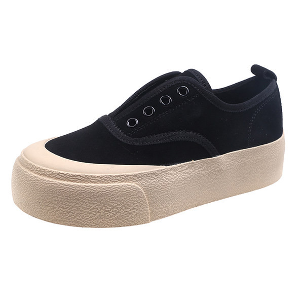 Γυναικεία sneakers με ψηλή σόλα και σουέτ