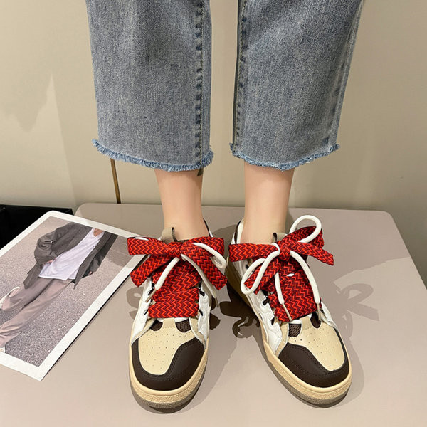 Madingi moteriški eko odos sportbačiai su spalvingais raišteliais