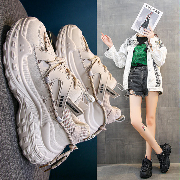 Naujo modelio moteriški sportbačiai iš kvėpuojančios medžiagos šiurkščiu padu