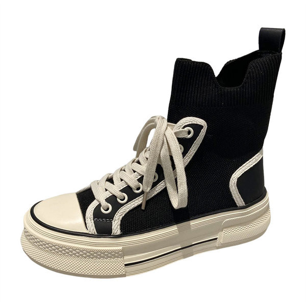 Ženske ležerne visoke tenisice s ravnim potplatom