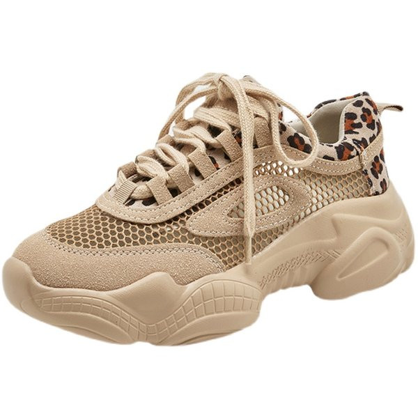 Γυναικεία sneakers με πλέγμα και στάμπα