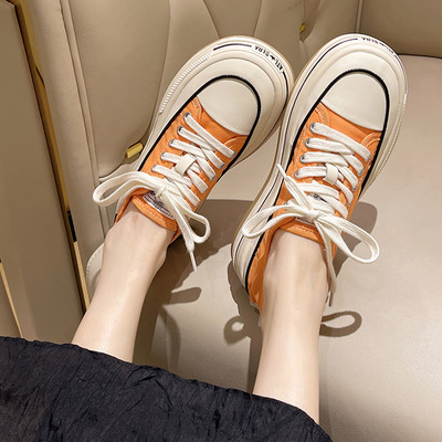 Ženske platnene tenisice u četiri boje sa vezicama i ravnim potplatom