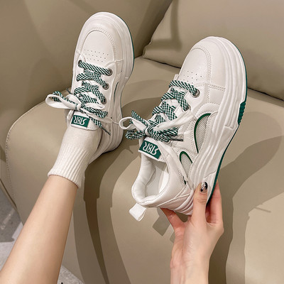 Γυναικεία casual sneakers με πολύχρωμα κορδόνια