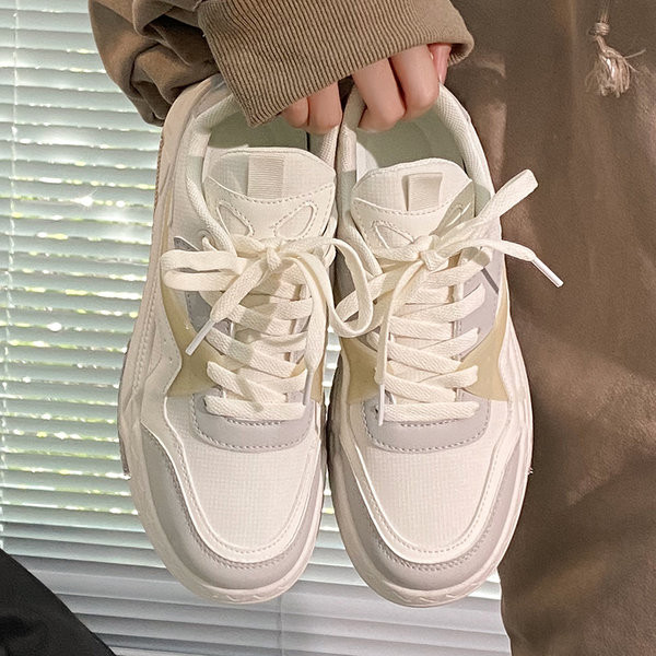 Női alkalmi fűzős tornacipő egyenes talppal