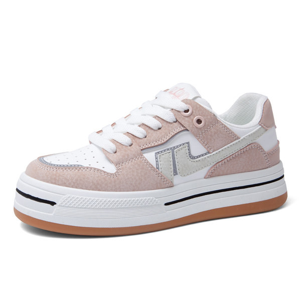 Laisvalaikio sportiniai odiniai sportbačiai su užrašais moterims