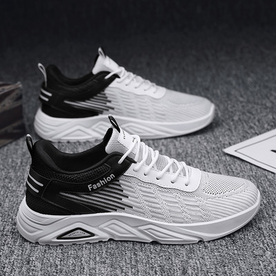 Ανδρικά αθλητικά παπούτσια που αναπνέουν με κορδόνια με τραχιά σόλα