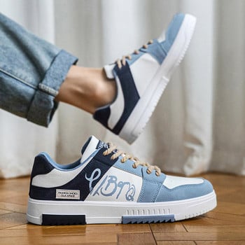 Ανδρικά sneakers με suede στοιχεία και κορδόνια