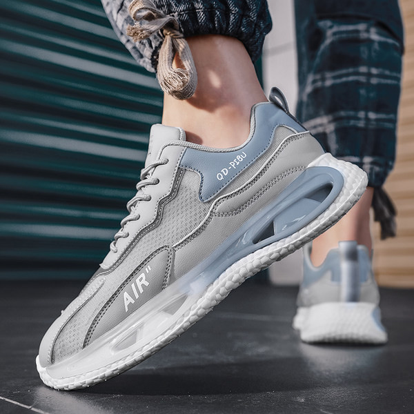 Ανδρικά δίχτυα αθλητικά παπούτσια με στρογγυλεμένο σχέδιο με επιγραφή