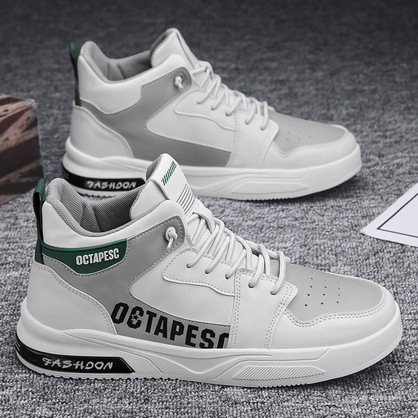 Ανδρικά sneakers από οικολογικό δέρμα με κορδόνια και απλικέ