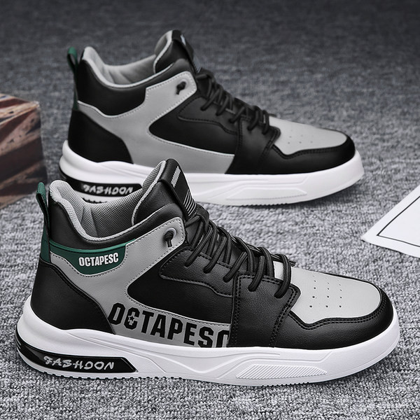 Ανδρικά sneakers από οικολογικό δέρμα με κορδόνια και απλικέ