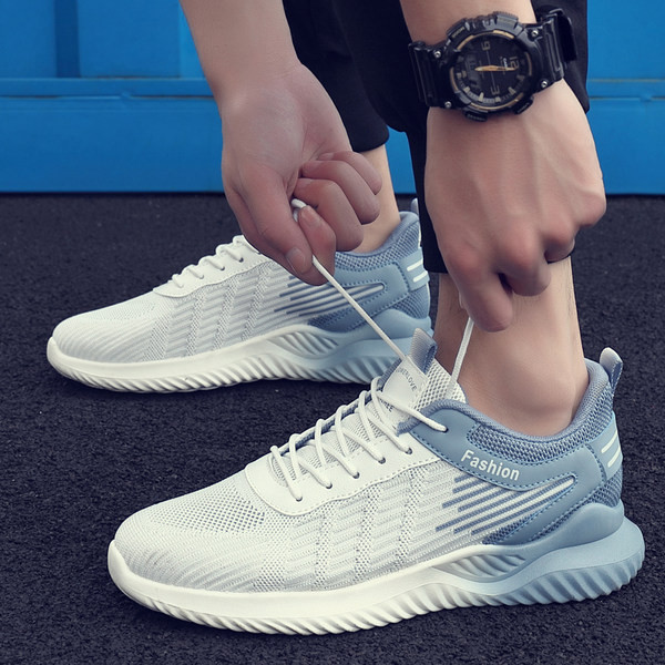 Férfi légáteresztő, fűzős hálós tornacipő