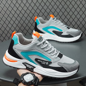 Nauji vyriški rudeniniai sportbačiai su spalvinga dekoracija