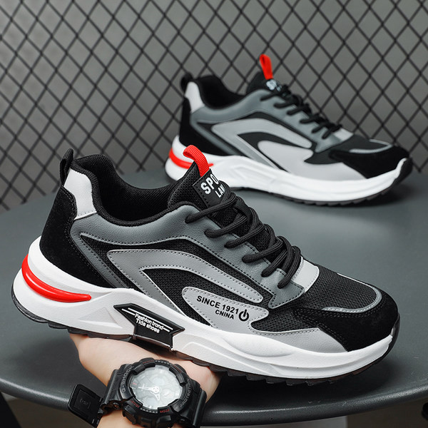 Nauji vyriški rudeniniai sportbačiai su spalvinga dekoracija