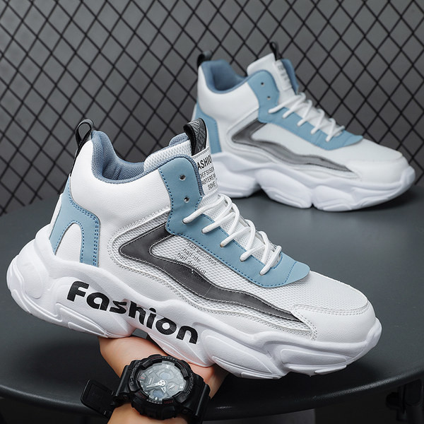 Vyriški kvėpuojantys sportbačiai apvalus modelis su grubiu padu