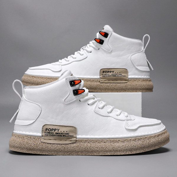 Új férfi bőr fűzős tornacipő