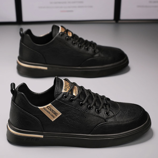 Alkalmi bőr tornacipő fűzővel, különböző színekben