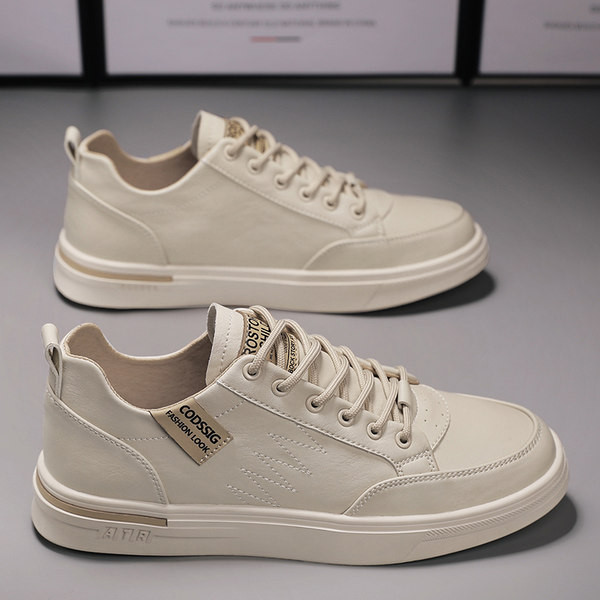 Alkalmi bőr tornacipő fűzővel, különböző színekben